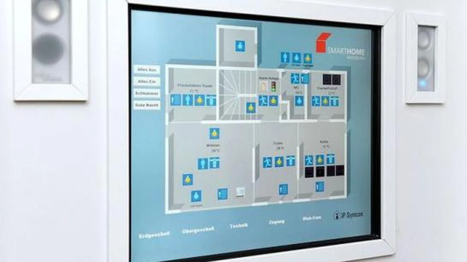 Écran de supervision GTB affichant le plan technique d'un bâtiment